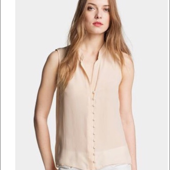 Parker Tops - PARKER / Brooklyn Beaded Silk Top In Seashell